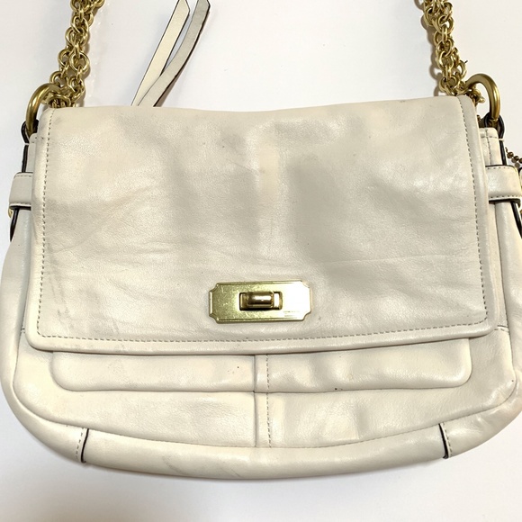 Coach Chelsea Small White Leather Convertible Bag - Picture 2 of 8